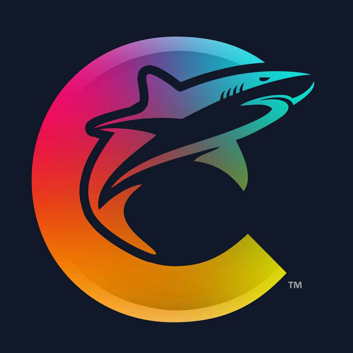 ColorShark logo on dark background